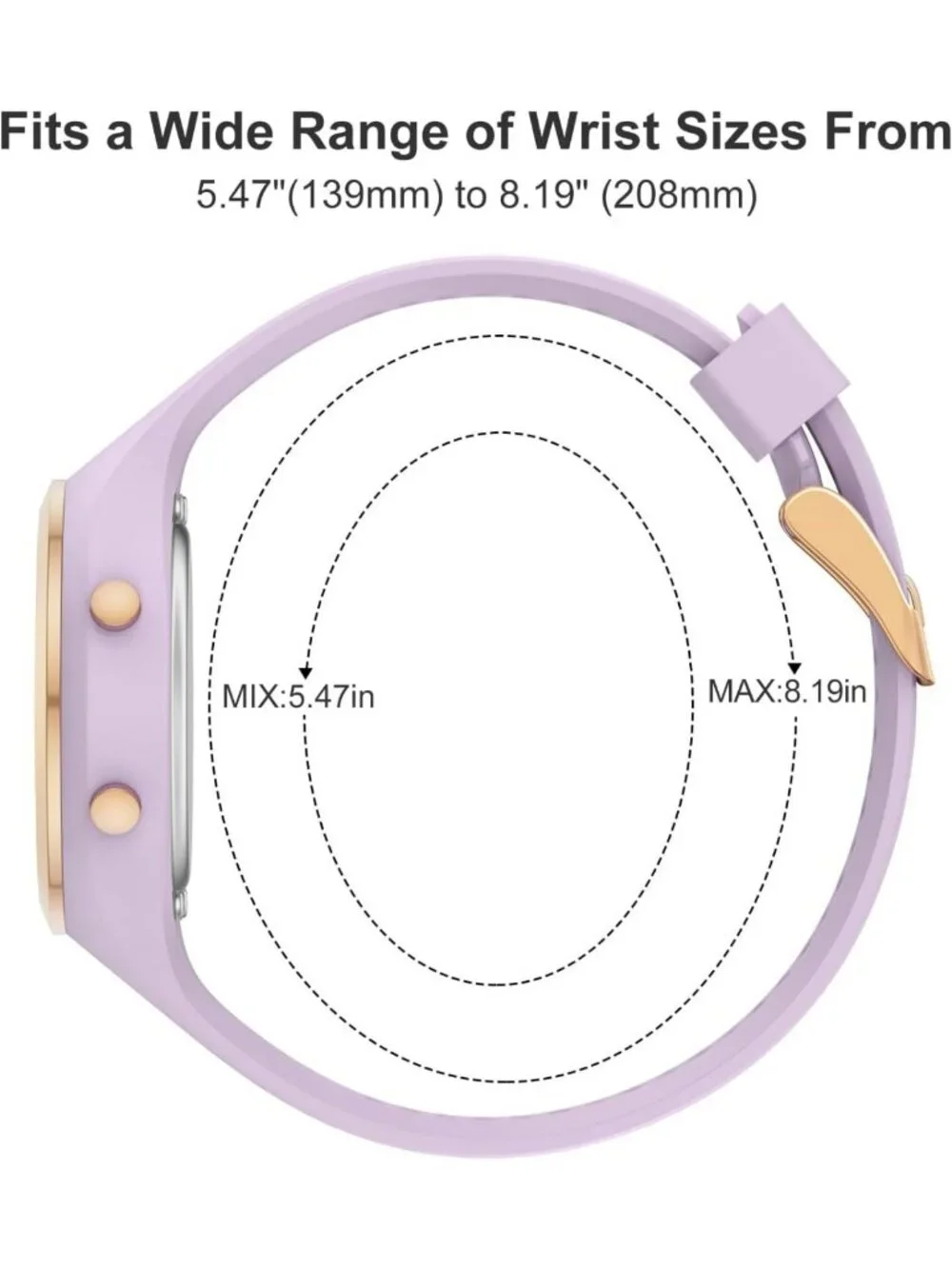 Waterproof Sport Women's Digital Chronograph Watch with Silicone Strap - Gold